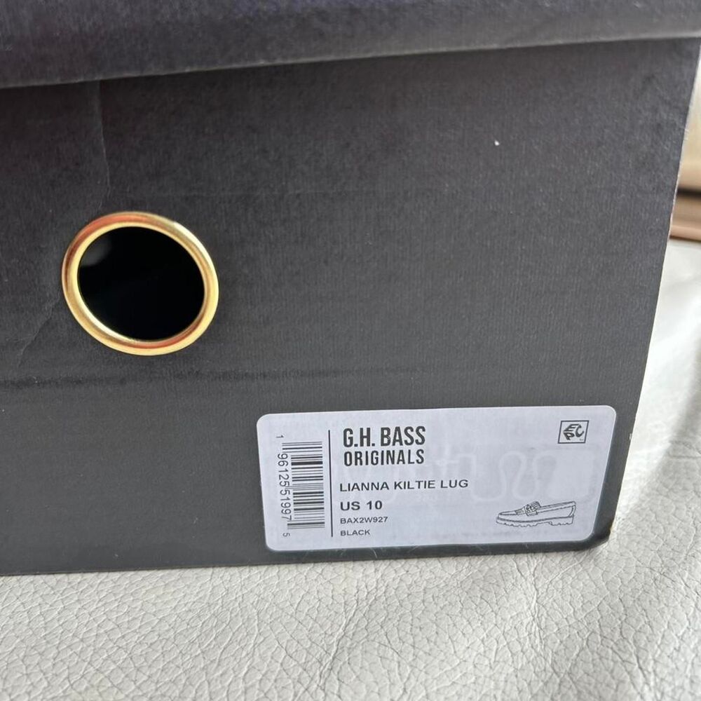 NIB G.H. Bass Lianna Kiltie Lug Loafers Black Size 10 - Picture 8 of 8